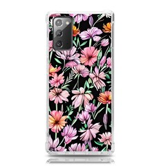 Clustered Watercolor Flowers Samsung Galaxy Note 20 Tpu Uv Case