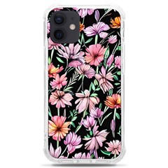 Clustered Watercolor Flowers Iphone 12 Mini Tpu Uv Print Case	 by GardenOfOphir