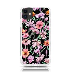 Clustered Watercolor Flowers Iphone 11 Tpu Uv Print Case by GardenOfOphir