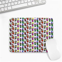 Stickman Kids Doodle Paper Children Group Small Mousepad by Ravend