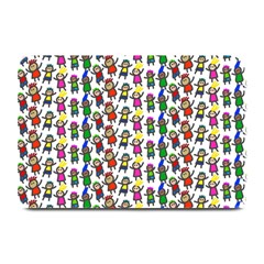 Stickman Kids Doodle Paper Children Group Plate Mats by Ravend