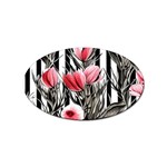 Chic Watercolor Flowers Sticker Oval (10 pack) Front