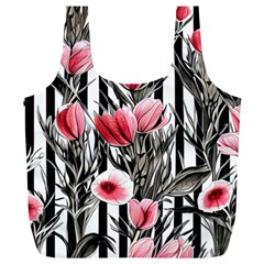 Chic Watercolor Flowers Full Print Recycle Bag (xl) by GardenOfOphir