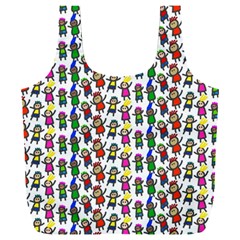 Stickman Kids Doodle Paper Children Group Full Print Recycle Bag (xxxl)