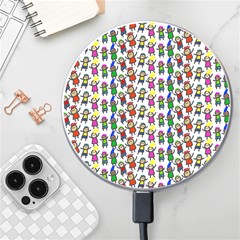 Stickman Kids Doodle Paper Children Group Wireless Fast Charger(white) by Ravend