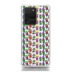 Stickman Kids Doodle Paper Children Group Samsung Galaxy S20 Ultra 6 9 Inch Tpu Uv Case by Ravend