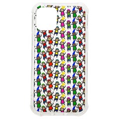 Stickman Kids Doodle Paper Children Group Iphone 12 Mini Tpu Uv Print Case	 by Ravend