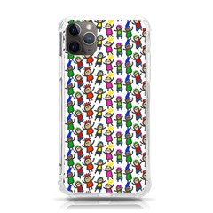 Stickman Kids Doodle Paper Children Group Iphone 11 Pro Max 6 5 Inch Tpu Uv Print Case by Ravend