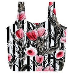 Chic Watercolor Flowers Full Print Recycle Bag (xxxl)