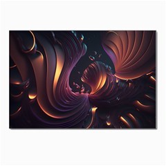 Ai Generated Swirls Space Design Fractal Light 3d Art Pattern Postcard 4 x 6  (pkg Of 10)