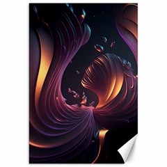 Ai Generated Swirls Space Design Fractal Light 3d Art Pattern Canvas 20  X 30  by Ravend