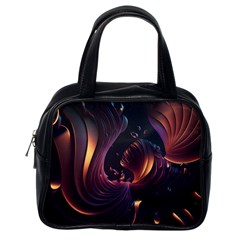 Ai Generated Swirls Space Design Fractal Light 3d Art Pattern Classic Handbag (one Side) by Ravend