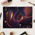 Ai Generated Swirls Space Design Fractal Light 3d Art Pattern Cosmetic Bag (XL) Front