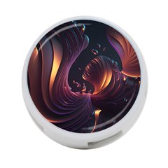 Ai Generated Swirls Space Design Fractal Light 3d Art Pattern 4-port Usb Hub (two Sides) by Ravend