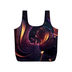 Ai Generated Swirls Space Design Fractal Light 3d Art Pattern Full Print Recycle Bag (s) by Ravend