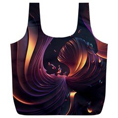 Ai Generated Swirls Space Design Fractal Light 3d Art Pattern Full Print Recycle Bag (xl) by Ravend