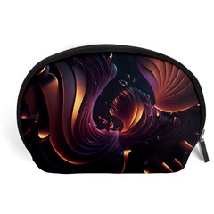 Ai Generated Swirls Space Design Fractal Light 3d Art Pattern Accessory Pouch (large) by Ravend