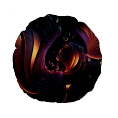 Ai Generated Swirls Space Design Fractal Light 3d Art Pattern Standard 15  Premium Flano Round Cushions by Ravend