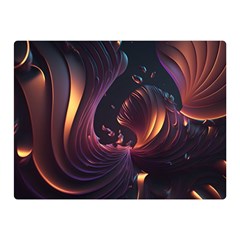 Ai Generated Swirls Space Design Fractal Light 3d Art Pattern Premium Plush Fleece Blanket (mini) by Ravend