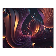 Ai Generated Swirls Space Design Fractal Light 3d Art Pattern Premium Plush Fleece Blanket (large) by Ravend