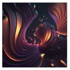 Ai Generated Swirls Space Design Fractal Light 3d Art Pattern Square Satin Scarf (36  X 36 ) by Ravend