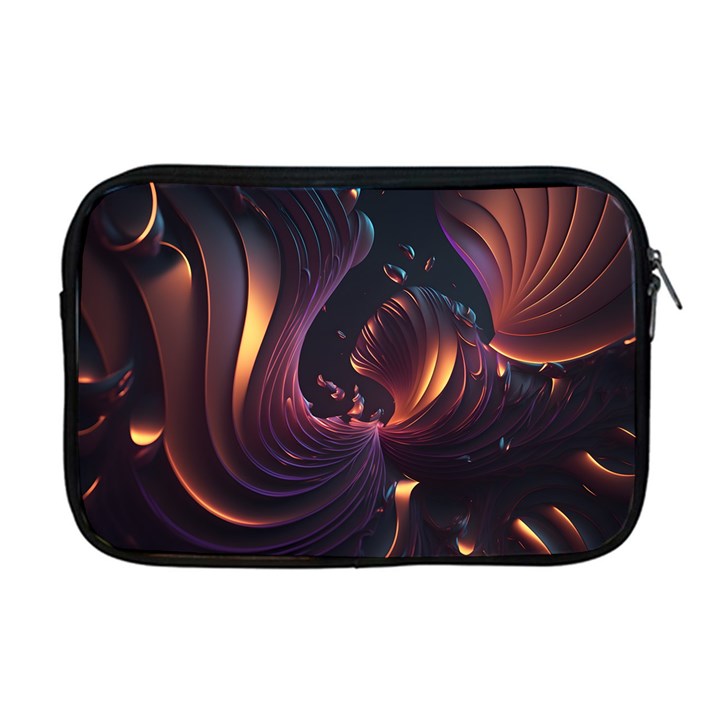 Ai Generated Swirls Space Design Fractal Light 3d Art Pattern Apple MacBook Pro 17  Zipper Case