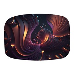 Ai Generated Swirls Space Design Fractal Light 3d Art Pattern Mini Square Pill Box by Ravend