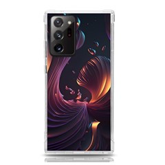 Ai Generated Swirls Space Design Fractal Light 3d Art Pattern Samsung Galaxy Note 20 Ultra Tpu Uv Case by Ravend