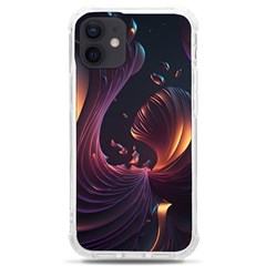 Ai Generated Swirls Space Design Fractal Light 3d Art Pattern Iphone 12 Mini Tpu Uv Print Case	 by Ravend