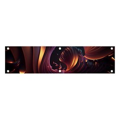 Ai Generated Swirls Space Design Fractal Light 3d Art Pattern Banner And Sign 4  X 1  by Ravend