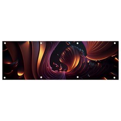 Ai Generated Swirls Space Design Fractal Light 3d Art Pattern Banner And Sign 9  X 3  by Ravend