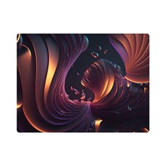 Ai Generated Swirls Space Design Fractal Light 3d Art Pattern One Side Premium Plush Fleece Blanket (mini) by Ravend