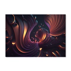 Ai Generated Swirls Space Design Fractal Light 3d Art Pattern Crystal Sticker (a4) by Ravend