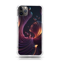 Ai Generated Swirls Space Design Fractal Light 3d Art Pattern Iphone 11 Pro Max 6 5 Inch Tpu Uv Print Case by Ravend