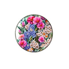 Bountiful Watercolor Flowers Hat Clip Ball Marker (4 Pack) by GardenOfOphir