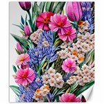 Bountiful Watercolor Flowers Canvas 20  x 24  19.57 x23.15  Canvas - 1