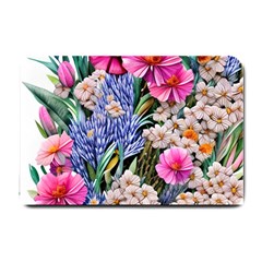 Bountiful Watercolor Flowers Small Doormat by GardenOfOphir