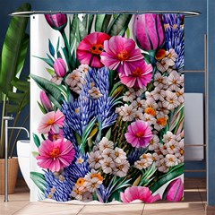 Bountiful Watercolor Flowers Shower Curtain 60  X 72  (medium)  by GardenOfOphir