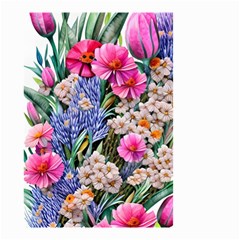 Bountiful Watercolor Flowers Small Garden Flag (two Sides) by GardenOfOphir