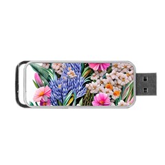 Bountiful Watercolor Flowers Portable Usb Flash (two Sides) by GardenOfOphir