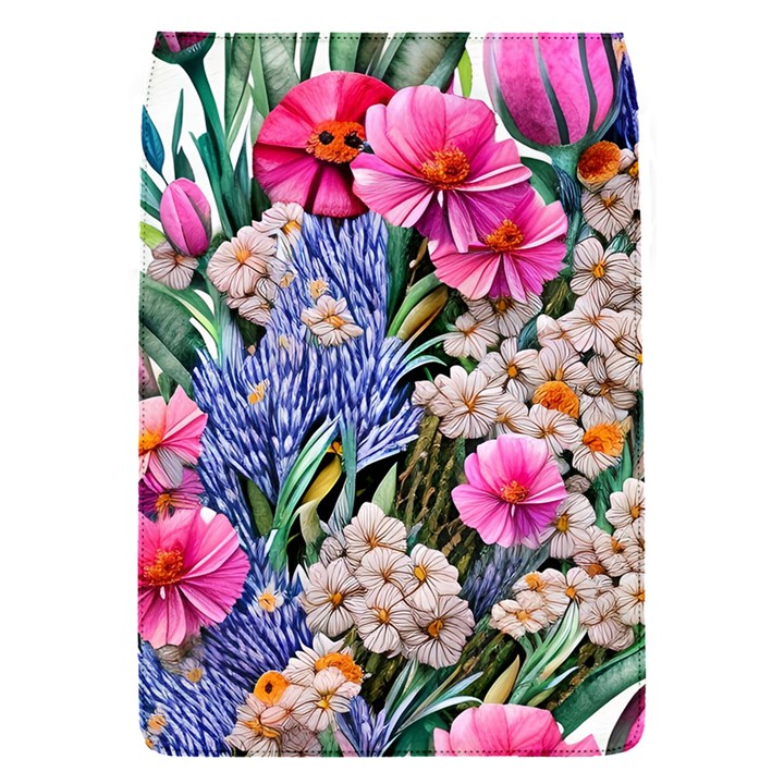 Bountiful Watercolor Flowers Removable Flap Cover (S)