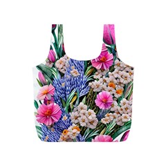 Bountiful Watercolor Flowers Full Print Recycle Bag (s) by GardenOfOphir