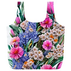 Bountiful Watercolor Flowers Full Print Recycle Bag (xxl) by GardenOfOphir