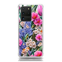 Bountiful Watercolor Flowers Samsung Galaxy S20 Ultra 6 9 Inch Tpu Uv Case