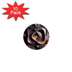 Ai Generated Swirls Space Design Fractal Light 3d Pattern 1  Mini Magnet (10 Pack)  by Ravend