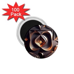 Ai Generated Swirls Space Design Fractal Light 3d Pattern 1 75  Magnets (100 Pack)  by Ravend