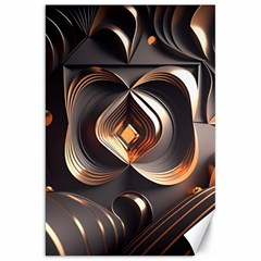 Ai Generated Swirls Space Design Fractal Light 3d Pattern Canvas 20  X 30  by Ravend