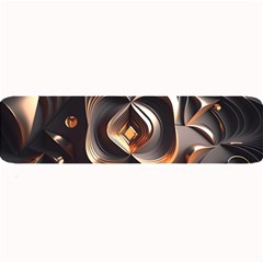 Ai Generated Swirls Space Design Fractal Light 3d Pattern Large Bar Mat by Ravend