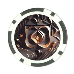 Ai Generated Swirls Space Design Fractal Light 3d Pattern Poker Chip Card Guard by Ravend