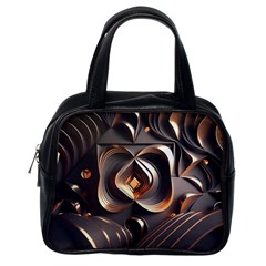 Ai Generated Swirls Space Design Fractal Light 3d Pattern Classic Handbag (one Side) by Ravend